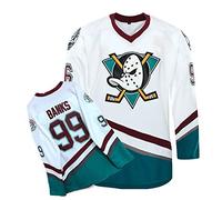 Yajun Adam Banks #99 Mighty Ducks Película Camisetas Hockey Jersey sobre Hielo NHL Hombre Ropa Respirable T-Shirt de Manga Larga,L