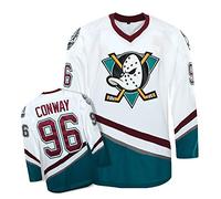 Yajun Charlie Conway #96 Mighty Ducks Película Camisetas Hockey Jersey sobre Hielo NHL Hombre Ropa Respirable T-Shirt de Manga Larga,L