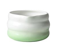Yajuyi Bol de Cerámica Japonesa para Matcha, Bol de para, Regalo, Vajilla Elegante China para Preparar Té, Ideal para Y La Familia, Verde Degradado, Individual
