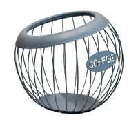 Yajuyi Coffee Pod Holder Almacenamiento para Cápsulas de Café Canasta Organizadora Recipiente de Hierro Diseño Hueco Adecuado para Uso Doméstico, Azul, tal como se describe