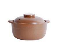 Yajuyi con Tapa Cazuela para Arroz Fabricada a Mano Recipiente de Cocción Tradicional Utensilio para Guisos Adecuado para Uso, 1.6L, Individual