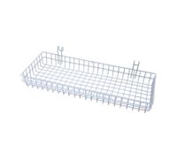 Yajuyi Estante Colgante de Alambre para Almacenamiento Detrás de Una Puerta, Estante de Decoración Estilo Granja, Organizador de Pared para Despensa, Blanco, Individual