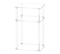 Yajuyi Mesa Auxiliar Acrílica Mesa de Noche Transparente Compacta Mesa Lateral Superficie Suave Fácil Mantenimiento Adecuada para Dormitorio Sala de, 30cmx25cmx55cm