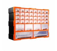 Yajuyi Organizador Piezas con Cajones Multiusos Connedor Almacenamiento Extraíble Divisor Modular para Taller, Naranja