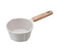 Yajuyi para Leche, Olla para Sopa, Calentador de Leche para Café, de Cocina de 280 Ml, Pequeña Antiadherente para Cocinar Al Aire Lib, Blanco, Individual
