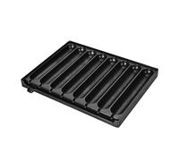 Yajuyi Sartén para de Aluminio Fundido Antiadherente Plancha Rectangular para Corn Dogs Parrilla para Ocho Tubos de de Fácil