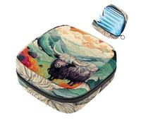 Yak-1714 - Bolsa para desechar servilletas sanitarias para niñas, mujeres y mujeres, bolsa de gran capacidad con cremallera para almohadilla menstrual