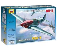 Yak-3 Soviet WWII Fighter 1:48 Plástico Modelo Kit Zvezda