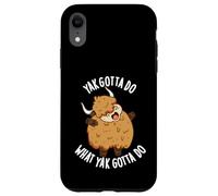 Yak tiene que hacer lo que Yak tiene que hacer, divertido juego de palabras con animales Carcasa para iPhone XR