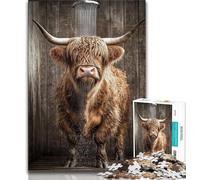Yak Tomando un baño - Rompecabezas para Adultos 1000 Piezas, difícil de Montar, Divertido para el hogar, Regalo de cumpleaños, Regalo de Viaje, 38x26cm