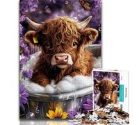 Yak Tomando un baño - Rompecabezas para Adultos y Adolescentes, Juego desafiante y Familiar, Toda la Familia, 50x75cm