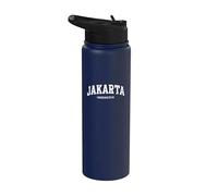 Yakarta Indonesia - Recuerdo de vacaciones de estilo universitario Stainless Steel Insulated Water Bottle