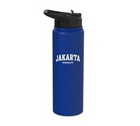 Yakarta Indonesia - Recuerdo de vacaciones de estilo universitario Stainless Steel Insulated Water Bottle