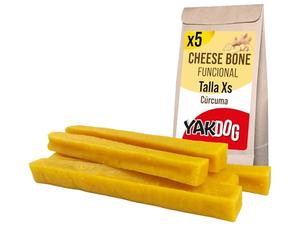 YAKDOG Salud+ - Palitos de Queso para Perros - Cúrcuma - Beneficios antiinflamatorios - Golosinas masticables de Larga duración - 100% Natural - Tradición del Himalaya - Fabricado en Bélgica - XS
