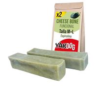 YAKDOG Salud+ - Palitos de Queso Perros - Espirulina - Favorece la Salud de la Piel y Pelaje - Golosinas masticables de Larga duración - Natural - Tradición del Himalaya - Fabricado en Bélgica - ML