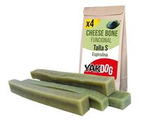 YAKDOG Salud+ - Palitos de Queso Perros - Espirulina - Favorece la Salud de la Piel y Pelaje - Golosinas masticables de Larga duración - Natural - Tradición del Himalaya - Fabricado en Bélgica - S