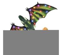 yakermur Alas de dragón para niños pequeños - alas de disfraz de dinosaurio eléctrico, disfraz realista para niños con luces LED y música para niños pequeños cumpleaños Navidad