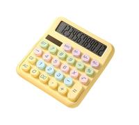 yakermur Calculadora Mecánica | Medidor de 12 dígitos Lindo Con Botones Redondos Coloridos - Calculadora Estética Con Botones,para Casa Teletrabajo Escuela Universidad Trabajo Negocios Viajes Al Aire