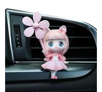 Yakermur Cartoon Car Fajas de aire, Linda chica Car Difusor,Dibujos animados Girl Air Outlet Frainer | Exquisita decoración de perfume de coche ajustable para amantes, amigos