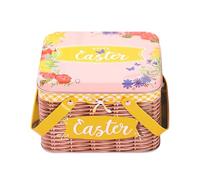 yakermur Cestas de Pascua, con tapa y asa de metal para almacenamiento de caramelos, de almacenamiento para caramelos y golosinas | para chocolates golosinas vacaciones relleno de