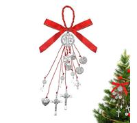 Yakermur Del Coche, San Benito Bendición Arte Mural, Metal Bendición Protección Coche, Para Camión Vehículo SUV Tablero Parabrisas Puerta Viaje Vacaciones Cumpleaños