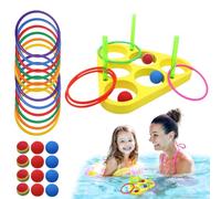 yakermur Juego de lanzamiento de piscina - Bolas de espuma flotantes para niños deportes acuáticos, juego de natación de espuma con bolas y para niños, adultos y familia