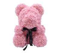 yakermur Oso de rosas para el día de San Valentín para ella, rosa con luces, regalo para el día de San Valentín, día de la madre, bodas y despedidas de soltera