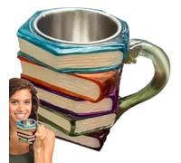 Yakermur Painted Book Taza De Resina - Tazas De Té Multifunción | Taza De Leche Apilable Diseño De Resina Para Café Y Cerveza