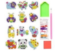 yakermur Pintura de piedra, juegos de cuadros de piedra por números con piedras creativas - accesorios creativos de juguete herramienta de mosaico para niños, niñas, promoción de la concentración