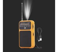 Yakermur - Radio portátil recargable | 800 mAh multifunción compacta para supervivencia en interior/exterior camping casa