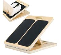 yakermur Tabla elástica de pantorrilla, placa de inclinación de madera para rodillas, tabla inclinada ajustable y estirador de pantorrilla con papel de lija antideslizante para el hogar y el gimnasio