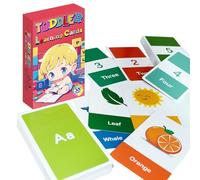 yakermur Tarjetas de aprendizaje para niños pequeños, tarjetas flash para | Tarjetas de memoria del alfabeto para Les | Tarjetas Flash de aprendizaje temprano para niños de 2 a 4 años, letras y