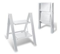 Yakimz Escalera plegable de 2 peldaños, de aluminio, con pedal ancho antideslizante, ligera, para el hogar, la oficina, el almacenamiento portátil, pintura y macetas