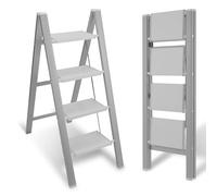 Yakimz Escalera Plegable de 4 peldaños con Pedestal Antideslizante, Aluminio Ligero y portátil, para el hogar, la Oficina, la estantería de Almacenamiento portátil, soporta hasta 150 kg