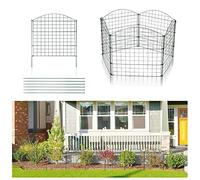 Yakimz Juego de 11 vallas para estanque, valla metálica, 5 elementos de cerca, 6 barras de fijación (arco superior)