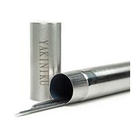 Yakiniku Yakitori - Juego de 20 brochetas para barbacoa, 2 mm, acero inoxidable, color plateado