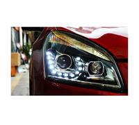 YAKISA Faros Full Juego Para Nissan Para Qashqai Faro LED 2007-2016 Faros DRL Señal Giro Luz Carretera Ojo Ángel Proyector Lámpara Cabeza Conjunto Faros Automóvil(B)
