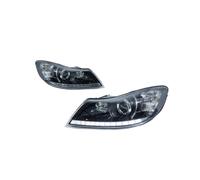 YAKISA Faros Principales Para Skoda Para Octavia 2009-2014 Faros Delanteros LED DRL Intermitentes Luces Altas Proyector Angel Eye Lente Faro Principal Delantero