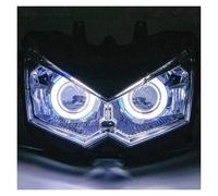 YAKISA Moto Conjunto Faros Delanteros Para Kawasaki Para Z1000 2007-2009 Para Z750 2007-2012 Faro Delantero Angel Eyes HID(Blue white)