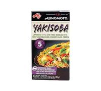 Yakisoba Fideos Salteados al Estilo Japonés con Verduras Crujientes - Pack Ahorro de 6 Bolsas Individuales de 255g - (1.53 kg en Total) - Ajinomoto - Plato Preparado Listo en 5 Minutos - NEXU