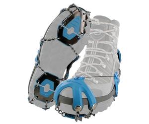 Yaktrax Summit Crampones Alta Resistencia con Picos de Acero al Carbono,Cierre Boa,Agarre Seguro en Nieve&Hielo, Senderismo Invernal,Trail&Caza, Esenciales, Negros, L