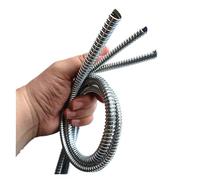 YAKUFAST 1/2/3 metros 4/6/8/10/12/15/20mm 304 tubo corrugado de acero inoxidable Línea alámbrica conducto de Cable protege el tubo de la manguera(2meters,8x10mm)