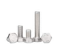 YAKUFAST 1~20 piezas M3 M4 M5 M6 M8 M10 M12 316 A4 tornillos de cabeza hexagonal exterior acero inoxidable perno tapa 933 longitud 8 100mm(100mm,M5-10pcs)