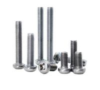 YAKUFAST 10 Uds M1 M1.2 M1.4 M1.6 M2 M2.5 M3 M4 M5 M6 M8 X 3 4 5 6 8 10 12-50mm TA2 GR2 botón de titanio tornillos de cabeza plana(M2.5x6mm)