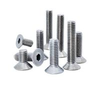 YAKUFAST 10 unids/lote M2 M2.5 M3 M4 M5 M6 M8 M10 X 3-60mm TA2 GR2 tornillo de cabeza plana avellanada Allen de titanio(M3x10mm)