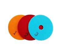 YAKUFAST 3 unids/set diámetro 100mm/4 pulgadas tres pasos almohadillas de pulido de diamante Unión de resina discos de lijado flexibles for piedra suave de mármol