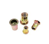 YAKUFAST 5/10/20 piezas M4 M5 M6 M8 M10 M12 hexagonal de acero al carbono cabeza plana remache de encuadernación tuerca inserto Rivnut Nutsert rosca métrica(Semi hex head,20pcs M6)