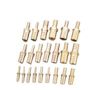YAKUFAST Adaptador de conector de cobre for manguera de 3-25 mm, 6 mm, 4 mm, 8 mm y 10 mm, de latón, de 2 vías, reductor recto, con púas(14mm-16mm)