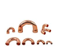 YAKUFAST Codo de cobre en forma U for evaporador aire acondicionado, tubo, conector(Silver)