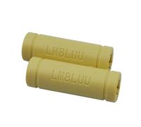YAKUFAST Cojinete lineal de polímero sólido LM8LUU de 8 x 15 x 45 mm, rodamientos de plástico de 8 mm de diámetro interior for Prusa(2Pcs)